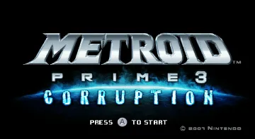 Metroid Prime 3- Corruption screen shot title